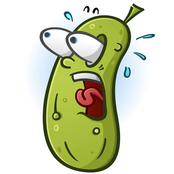 Pickle Häpen Seriefiguren Med Bugg Ögon — Stock vektor