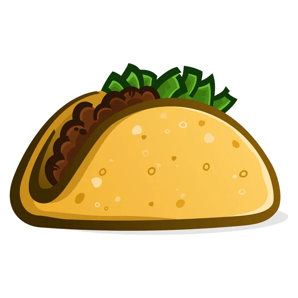 Uma Deliciosa Ilustração Ícone Vetor Taco — Vetor de Stock