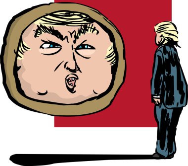 12 Aralık 2017. Donald J. Trump Pamuk Prenses konsepti için yer üstünde yüzen bir ayna karşı karşıya