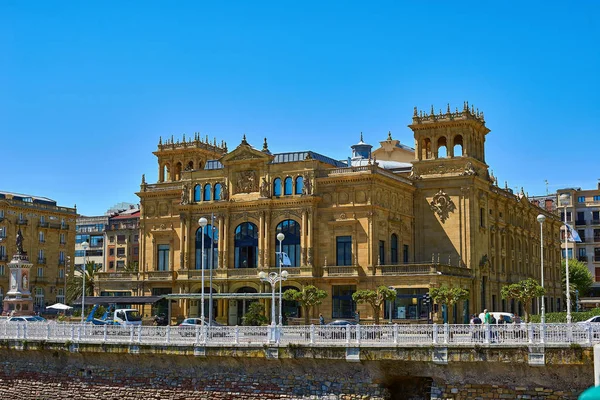 San Sebastián España Mayo 2018 Fachada Principal Del Teatro Victoria — Foto de Stock