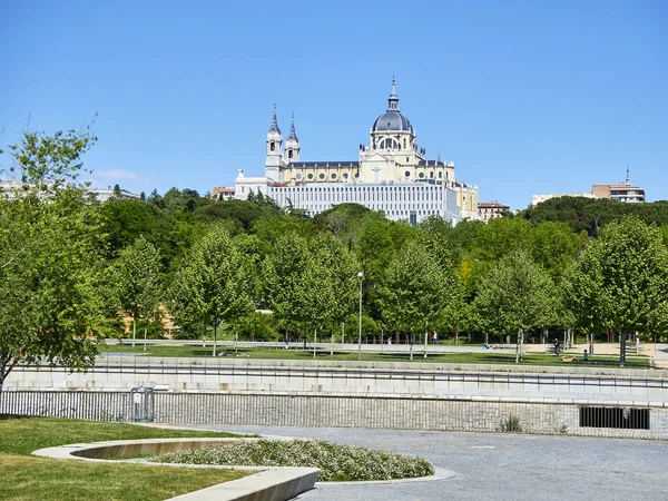 Madrid Spanya Mayıs 2018 Bir Bahar Günü Madrid Rio Arka — Stok fotoğraf