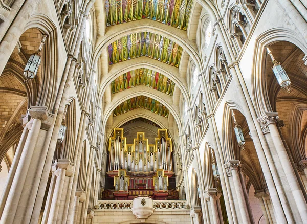 Madrid Spain June 2018 Choir Nave Church Saint Mary Almudena — Stock Photo, Image