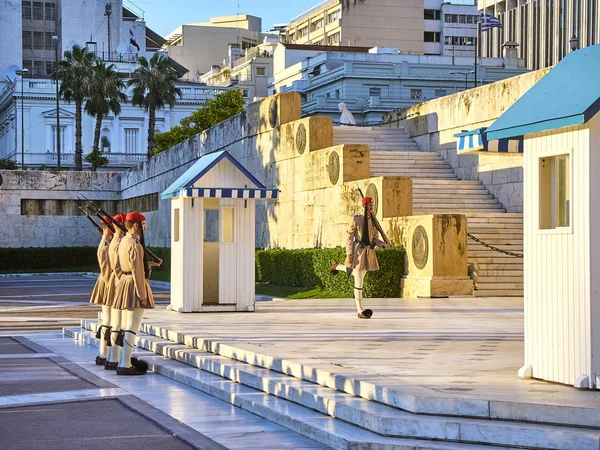 Athens Greece June 2018 Evzones Soldiers Presidential Guard Change Guard — Stock Photo, Image