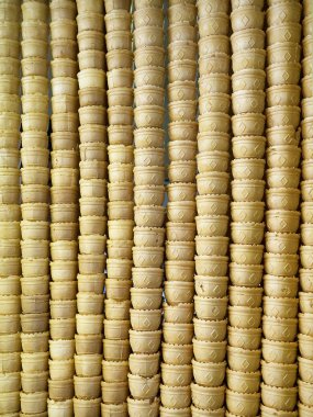 Waffle yığını dondurma arka plan konisi.