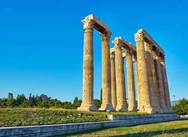 Temple of Olympian Zeus. Monumental temple begun in 6th century B.C. on the site of an ancient sanctuary dedicated to Zeus. Athens. Attica, Greece. clipart