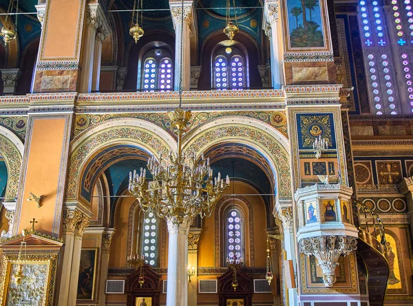 Atenas Grécia Junho 2018 Ilha Catedral Metropolitana Anunciação Também Conhecida — Fotografia de Stock
