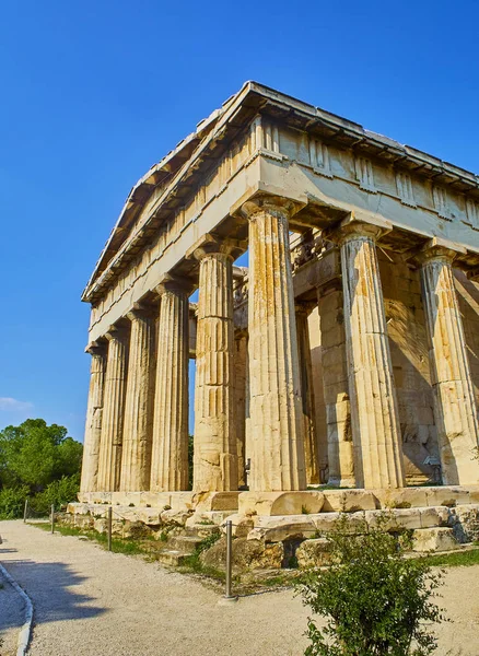 Hephaestus Tapınağı. Atina Agora kuzey batı tarafında bulunan ibadet antik Yunan yeri. Attica bölgesi, Yunanistan.