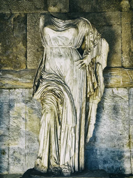 Скульптура Афродиты Крыльце Здания Стоа Атталоса Древней Агоре Афин Аттика — стоковое фото