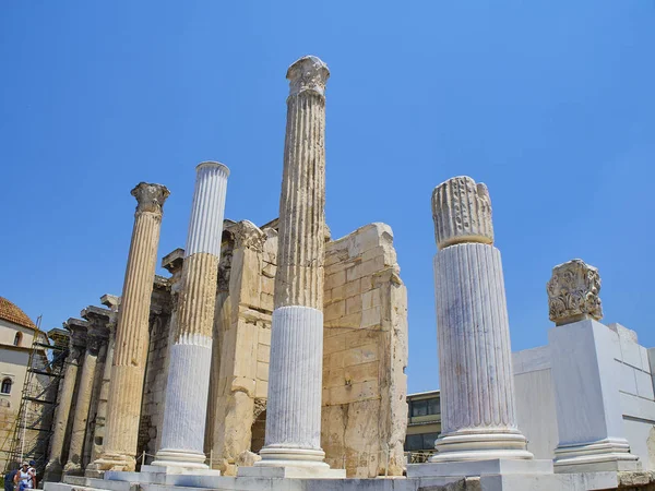 Korinthische Säulenveranda Propylon Der Westfassade Der Hadriansbibliothek Athen Attika Griechenland — Stockfoto