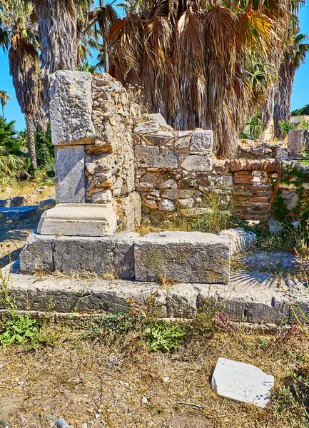 在科斯古集市上的大力士神庙遗迹 南爱琴海地区 — 图库照片