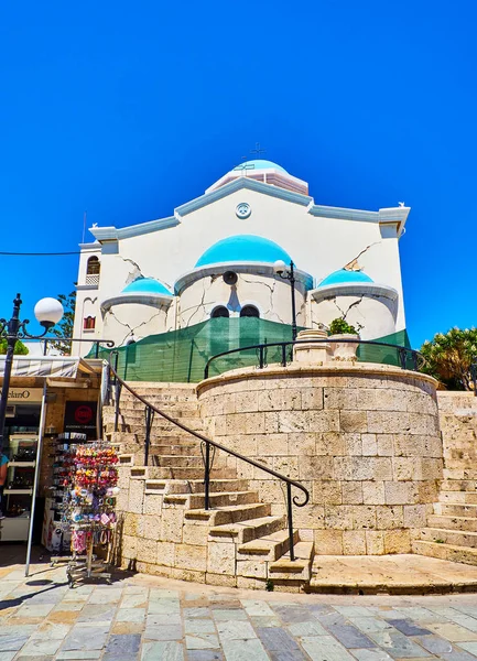 Kos Grèce Juillet 2018 Église Agia Paraskevi Endommagée Par Tremblement — Photo