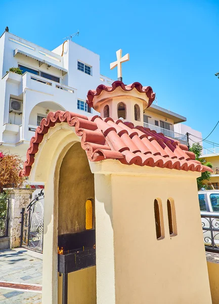 Pequeño Santuario Capilla Ortodoxa Griega Una Calle Kos Región Del — Foto de Stock