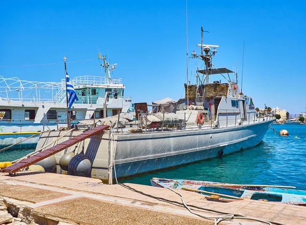 Piraeus Yunanistan Temmuz 2018 Kos Limanı Adlı Bir Savaş Gemisi — Stok fotoğraf