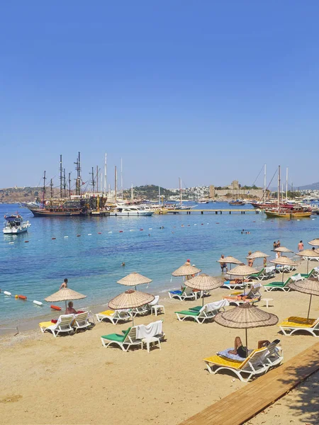 Bodrum Turkije Juli 2018 Kumbahce Strand Bij Kumbahce Bay Met — Stockfoto