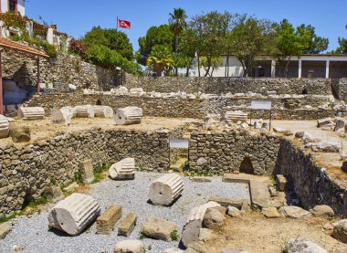 Türbesi, Halikarnas, dünyanın yedi harikasından biri kalıntıları. Bodrum, Muğla ilinin.