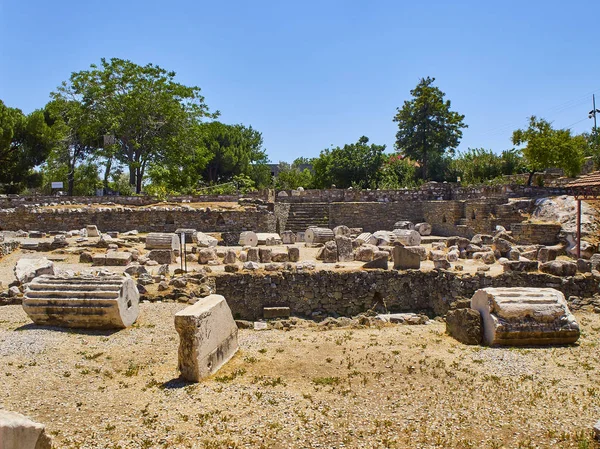 Ruins Mausoleum Halicarnassus One Seven Wonders World Bodrum Mugla Province — Stock Photo, Image