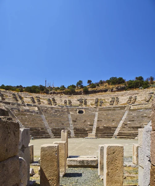 Ερείπια Του Στο Αμφιθέατρο Της Αλικαρνασσού Bodrum Επαρχία Μούγλα Τουρκία — Φωτογραφία Αρχείου