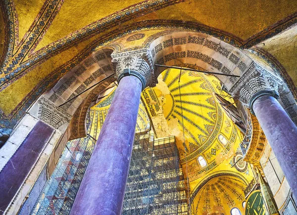 イスタンブール トルコ 2018 アヤソフィアのモスクの身廊の南ギャラリーの詳細 — ストック写真