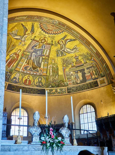 Mailand Italien Dezember 2018 Apsis Mosaik Der Basilika Von Sant — Stockfoto