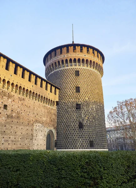 Torrione Santo Spirito Πύργος Του Αγίου Πνεύματος Του Castello Sforzesco — Φωτογραφία Αρχείου