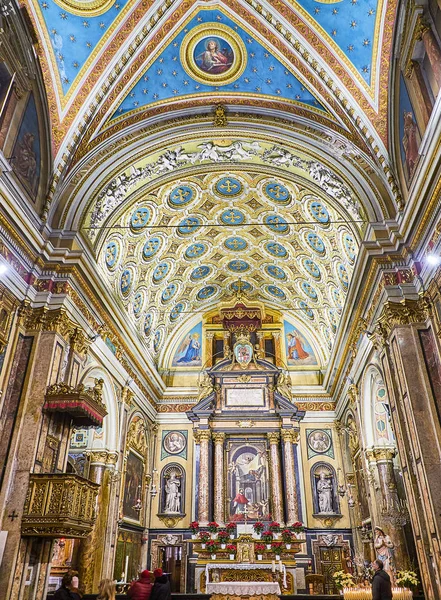 Turin Italie 1Er Janvier 2019 Chancel Église Chiesa San Carlo — Photo