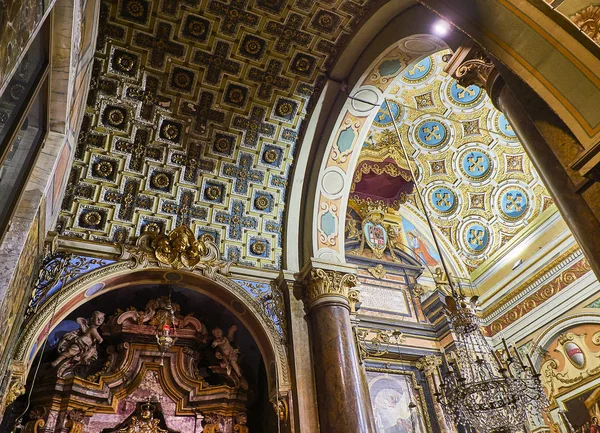 Turijn Italië Januari 2019 Detail Van Het Plafond Van Chiesa — Stockfoto