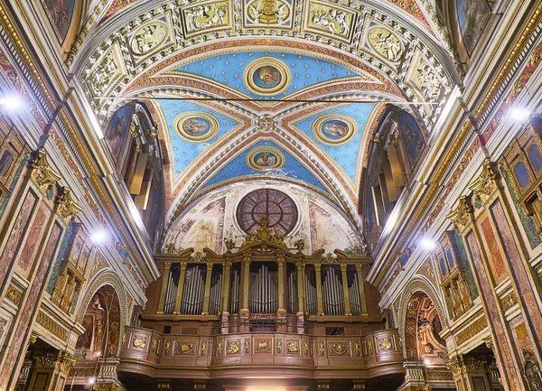 Turin Italie 1Er Janvier 2019 Orgue Tuyaux Église Chiesa San — Photo