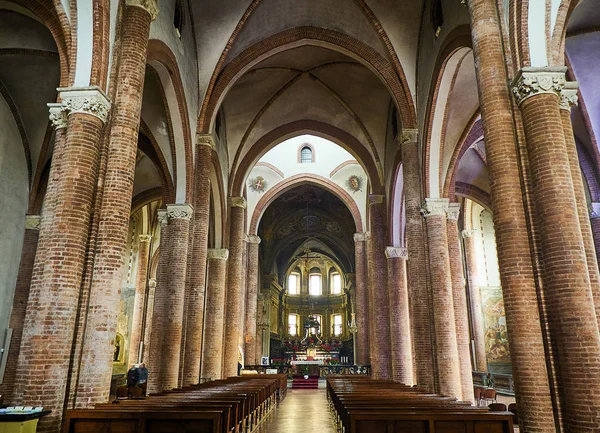 Asti Włochy Stycznia 2019 Nawy Saint Secondo Katolicki Kościół Kolegiata — Zdjęcie stockowe