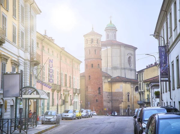 Asti Talya Ocak 2019 Torre Rossa Chiesa Santa Caterina Kilisesi — Stok fotoğraf