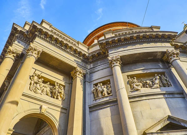 Detail Fasády Immacolata Prepositurale Kostel Chiesa Santa Maria Delle Grazie — Stock fotografie