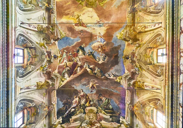 Bergamo Olaszország Január 2019 Mennyezeti Stefano Dominikánus Templom Chiesa Szentek — Stock Fotó
