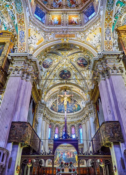 Bergamo Talya Ocak 2019 Basilica Santa Maria Maggiore Fırsatımdı Piazza — Stok fotoğraf