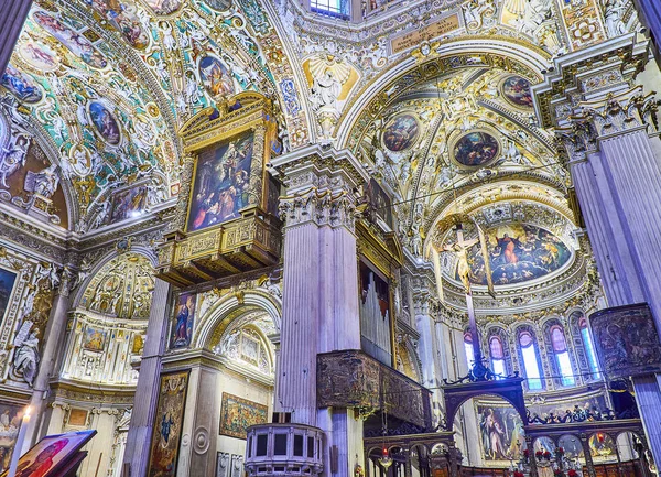 Bergamo Talya Ocak 2019 Transept Kanat Basilica Santa Maria Maggiore — Stok fotoğraf