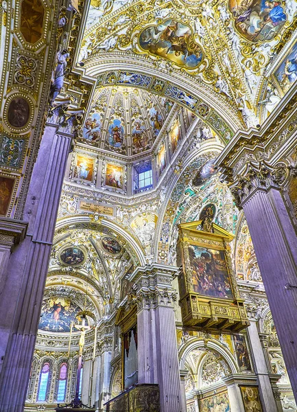 Bergamo Talya Ocak 2019 Geçiş Transept Kanat Basilica Santa Maria — Stok fotoğraf