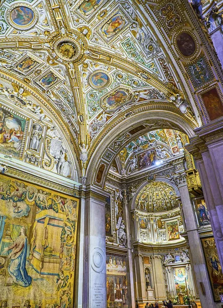 Bergamo Italia Enero 2019 Ala Pasillo Transepto Basílica Santa Maria — Foto de Stock