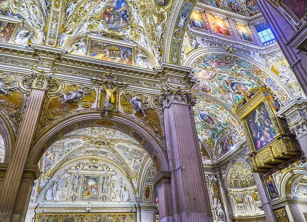 Bergamo Italia Enero 2019 Ala Pasillo Transepto Basílica Santa Maria — Foto de Stock