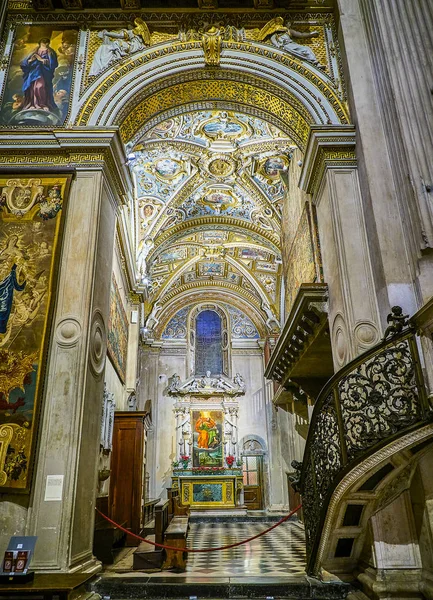 意大利贝加莫 2019年1月3日 圣玛丽亚大教堂的左上角教堂的新圣堂 意大利伦巴第大区 Bergamo Bergamo Citta Cita Del Duomo — 图库照片