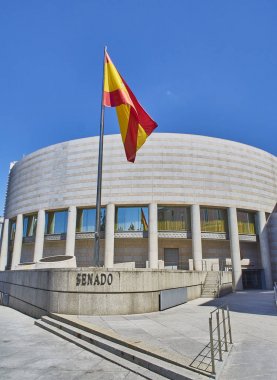 Spanish Senate building. Madrid, Spain. clipart