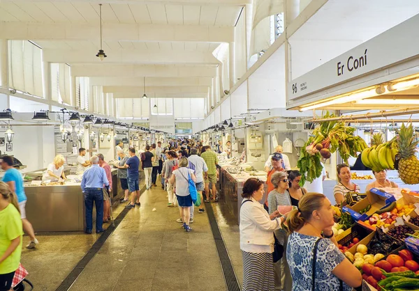 Mercado del centro de Cádiz, Mercado Central de Abastos. Cádiz, Andalu —  Fotos de Stock