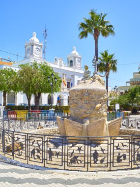 Plaza De La Inmaculada Meydanı. Barbekü, Cadiz, İspanya.