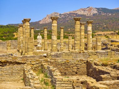 Baelo Claudia Arkeoloji Künyesi. Tarifa, Cadiz, Endülüs, İspanya.