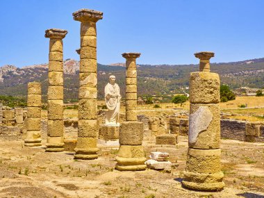 Baelo Claudia Arkeoloji Künyesi. Tarifa, Cadiz, Endülüs, İspanya.