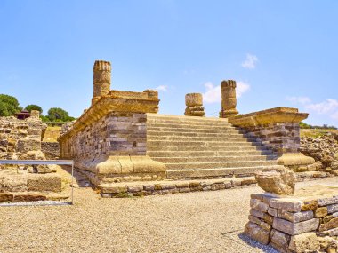 Baelo Claudia Arkeoloji Künyesi. Tarifa, Cadiz, Endülüs, İspanya.