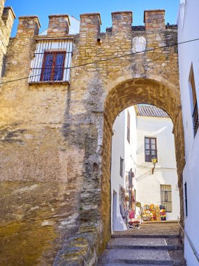 Vejer de la Frontera şehir merkezinde. Cadiz province, Endülüs, İspanya.