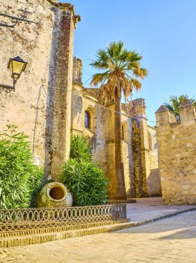 Vejer de la Frontera şehir merkezinde. Cadiz province, Endülüs, İspanya.