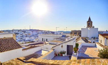 Vejer de la Frontera şehir merkezinde. Cadiz province, Endülüs, İspanya.