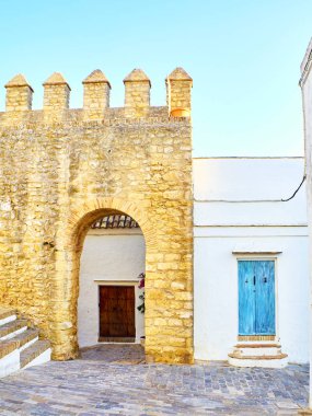 Vejer de la Frontera şehir merkezinde. Cadiz province, Endülüs, İspanya.