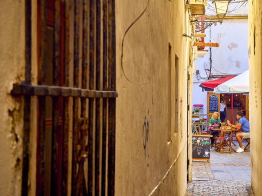 Tarifa şehir merkezinde. Cadiz province, Endülüs, İspanya.