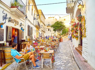 Tarifa şehir merkezinde. Cadiz province, Endülüs, İspanya.