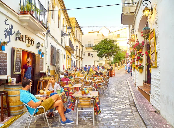 Tarifa w centrum miasta. Prowincja Kadyks, Andaluzja, Południowa Hiszpania. — Zdjęcie stockowe